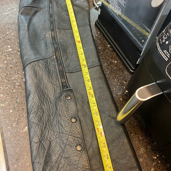 Ladies size M-L Black Leather Chaps - Picture 8 of 15